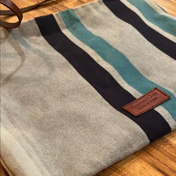 Massimo Dutti  Striped denim shoulder Bag - Picture 2 of 8